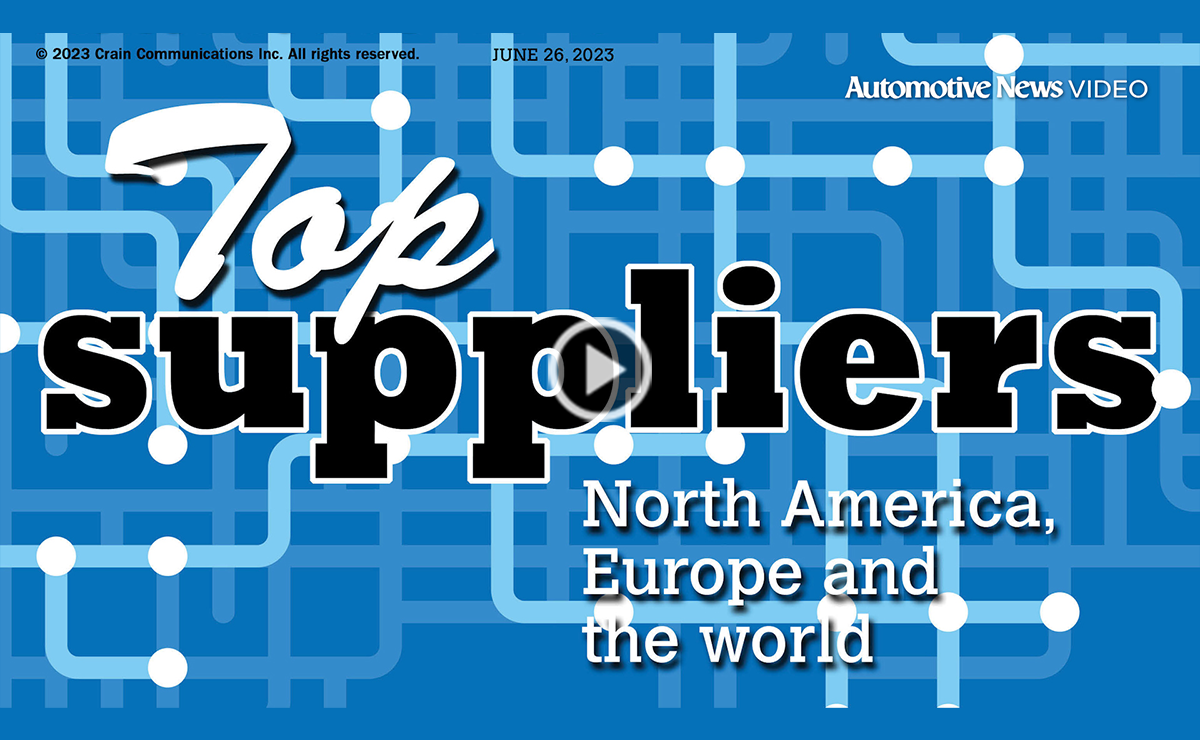 First Shift 2023 annual top suppliers ranking Video from Automotive News